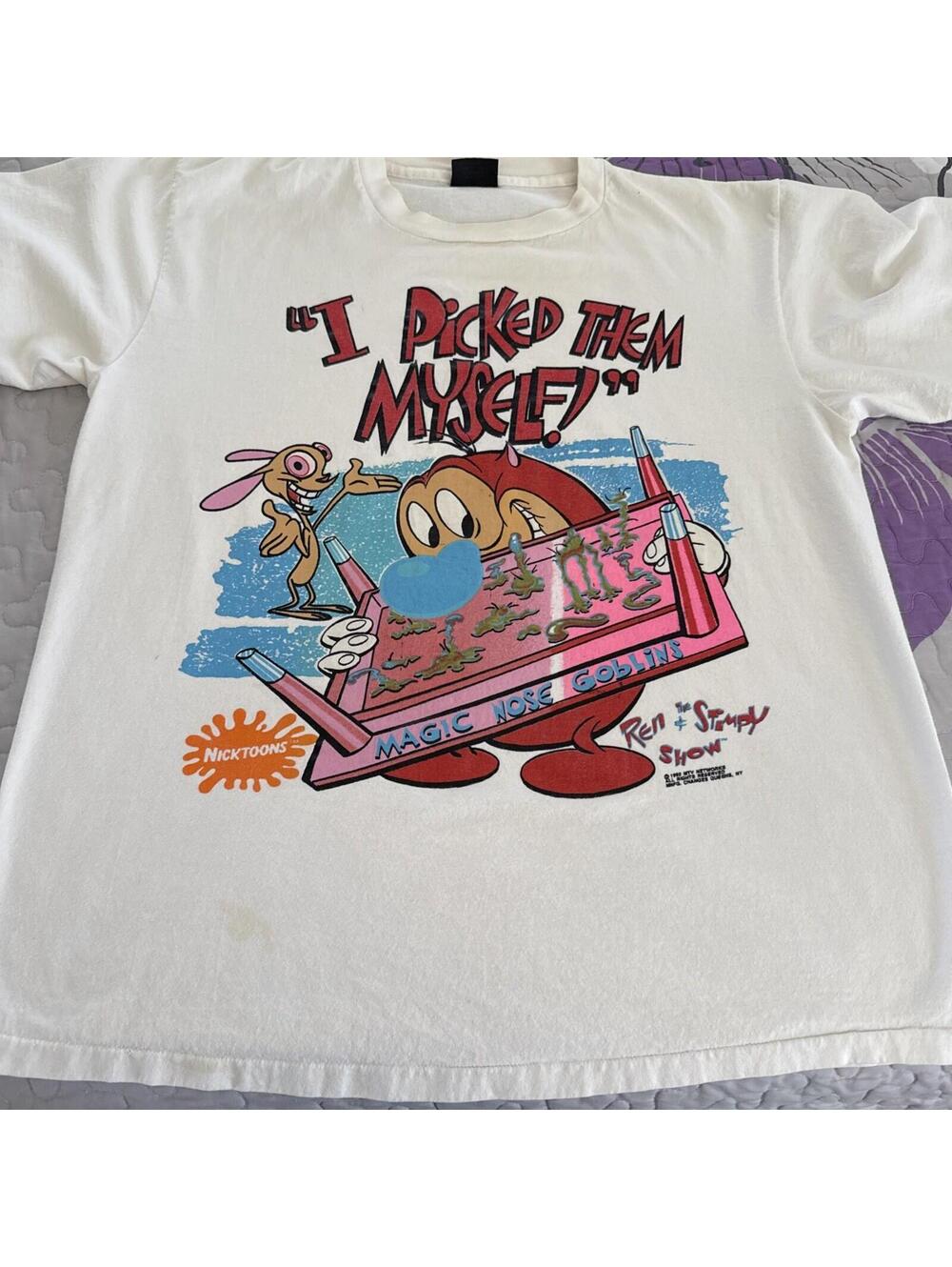 Ren and Stimpy T Shirt Vintage 1992 Single Stitch Men's XL MTV Nicktoons Changes